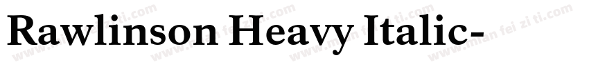 Rawlinson Heavy Italic字体转换